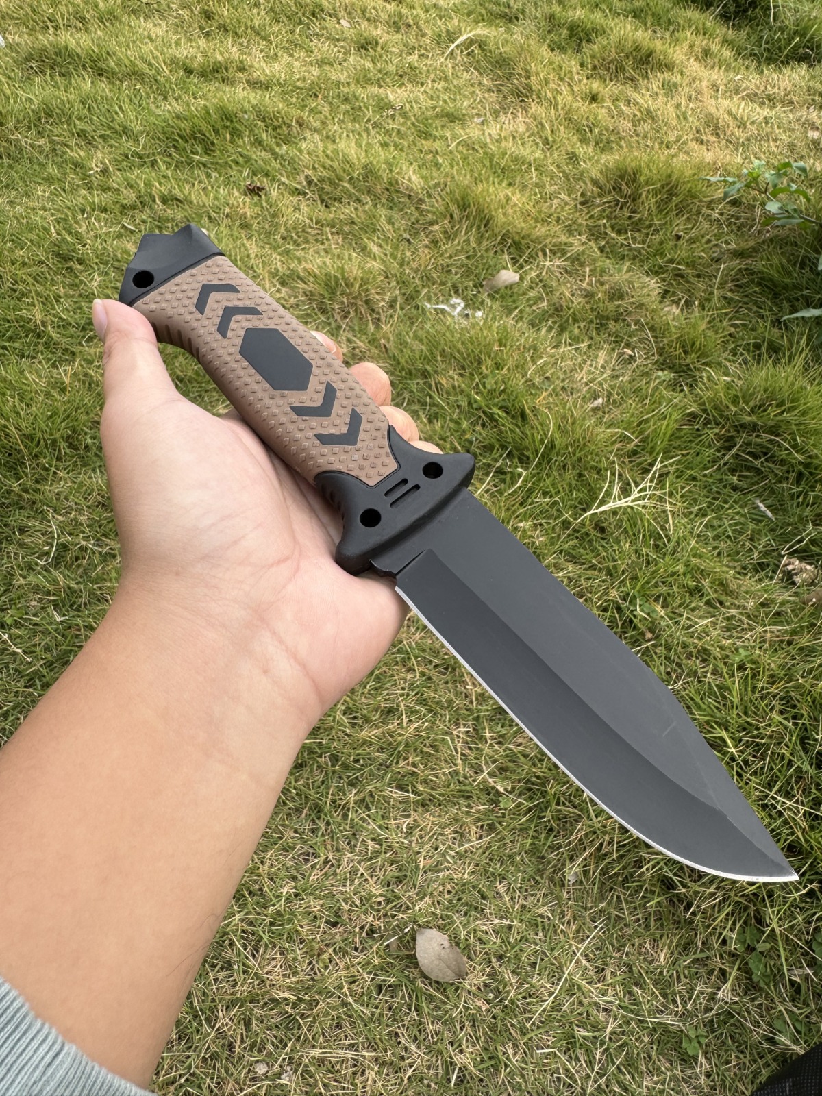 bushveldt fixed blade with sheath: khaki
