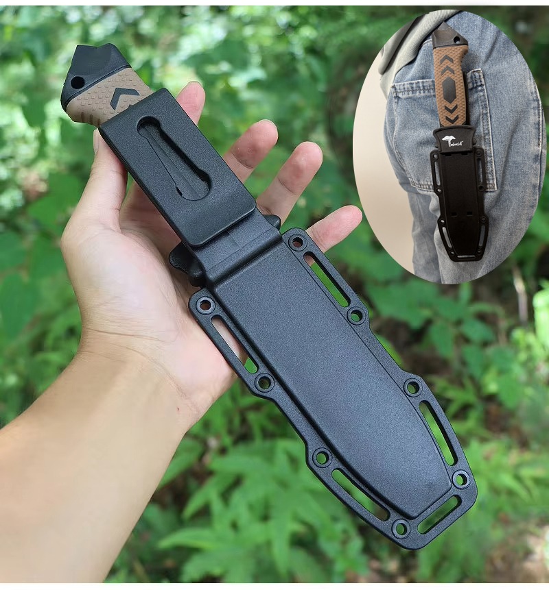 bushveldt fixed blade with sheath: khaki