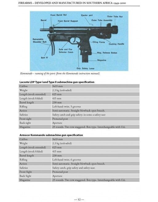 book: firearms developed & manufactured in southern africa 1949 2000