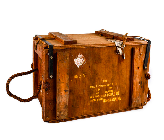 classic wooden ammo box