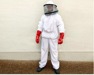 beekeeper suit: hood, veil, jacket, trousers and gloves small