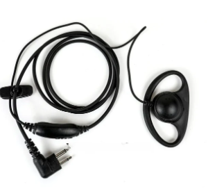 d type earpiece with inline mic: motorola cp series
