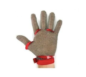 glove: chain mail wrist length 5 finger (l)