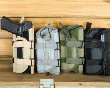universal holster with bungee retention:grey