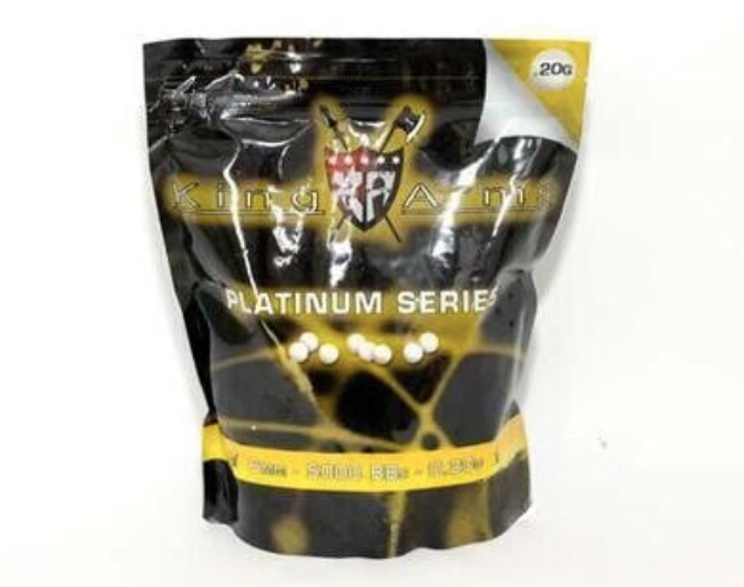 king arms platinum series 6mm 0.20g airsoft pellets