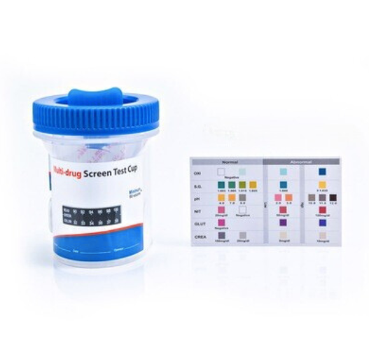 drug test cup, 6 panel with adulteration