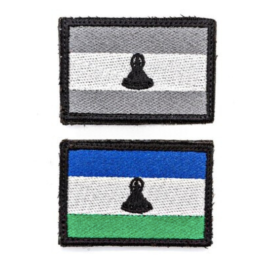 bushveldt badge flags: set of 2 small lesotho