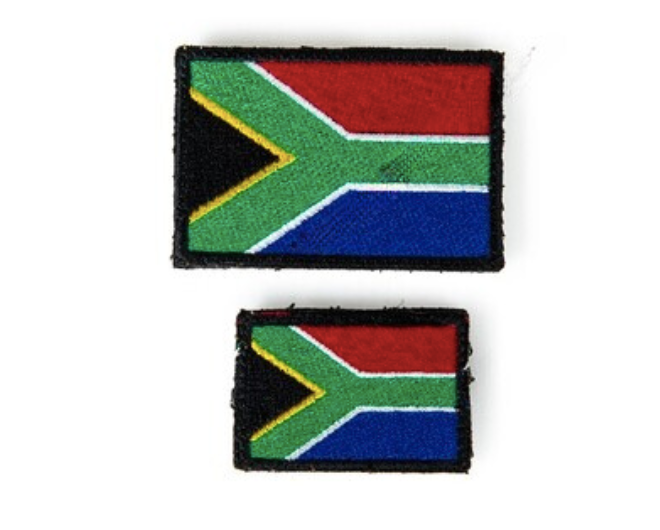 bushveldt badge flags:large. south africa full colour