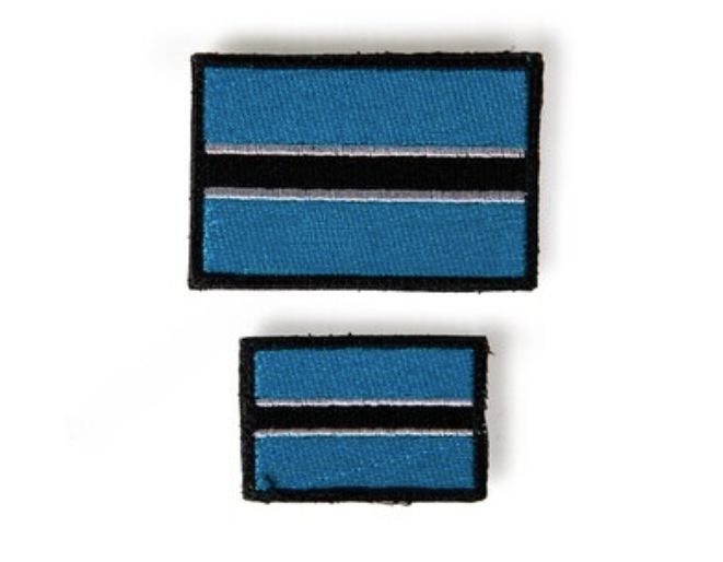 botswana flag 40x60 mm with velcro colour