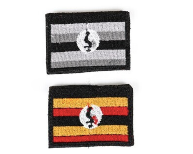 bushveldt badge flags: set of 2. small. uganda