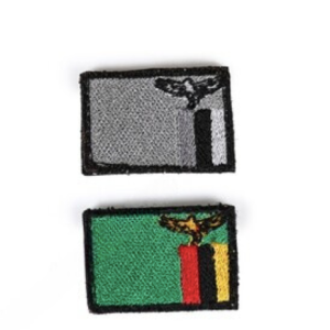 bushveldt badge flags: set of 2 large zambia
