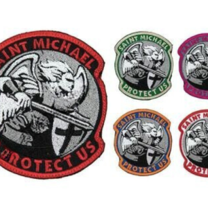 saint michael's patch red & white