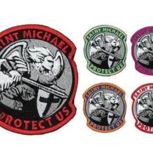 bushveldt saint michael's patch red & black