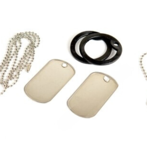 dog tags w/i chain and silencer: military set