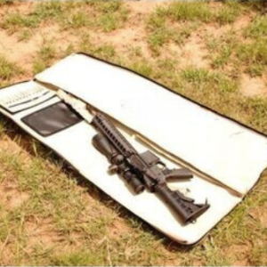 bushveldt shooting mat rifle bag grey with pink trim