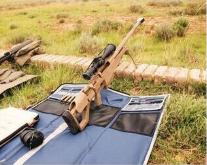 bushveldt shooting mat rifle bag grey with pink trim