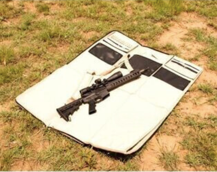 bushveldt shooting mat rifle bag grey with pink trim