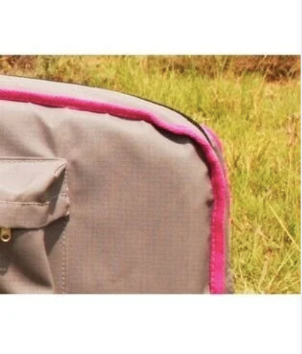 bushveldt shooting mat rifle bag grey with pink trim