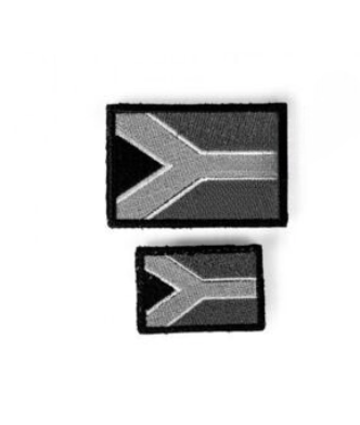 bushveldt badge flags: large. south africa black