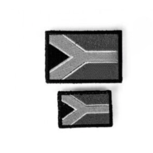 bushveldt badge flags: small south africa black & white