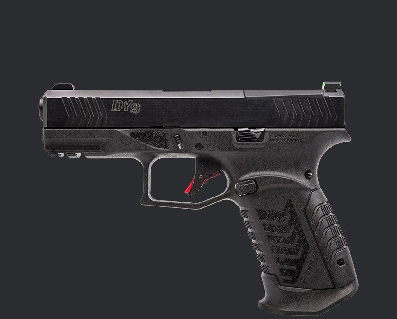 derya 9mm dy9 pistol 15+1 o/d green
