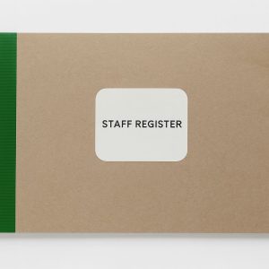 staff register 200 pages a4 landscape